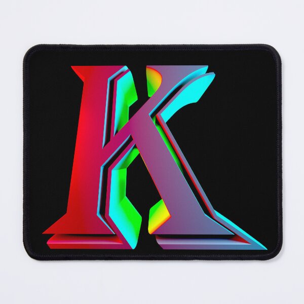 Item preview, Neon 3D Letter K - Retro Synthwave Style designed and sold by Creatigrafo.