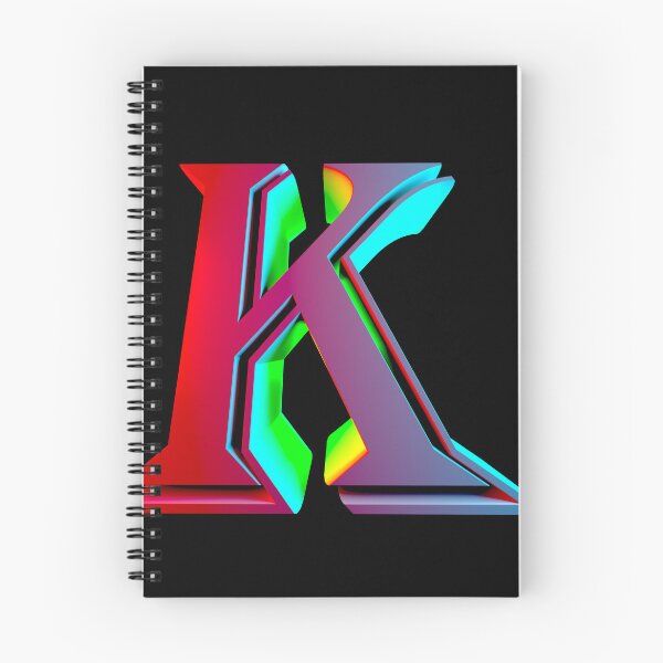 Item preview, Neon 3D Letter K - Retro Synthwave Style designed and sold by Creatigrafo.