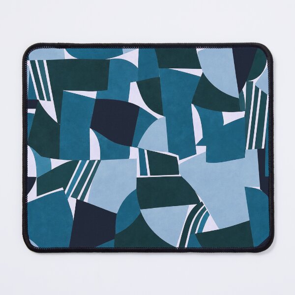 Item preview, Blue Teal Abstract Geometric Pattern designed and sold by imaniko.
