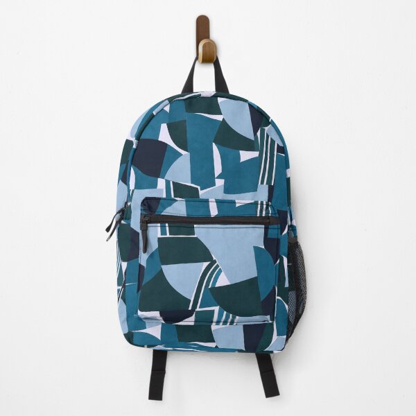 Item preview, Blue Teal Abstract Geometric Pattern designed and sold by imaniko.