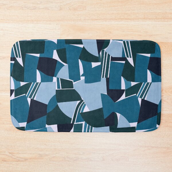 Item preview, Blue Teal Abstract Geometric Pattern designed and sold by imaniko.