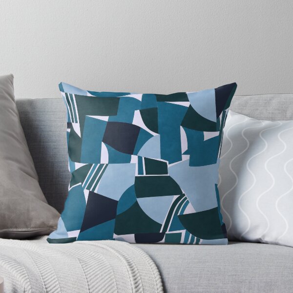 Item preview, Blue Teal Abstract Geometric Pattern designed and sold by imaniko.