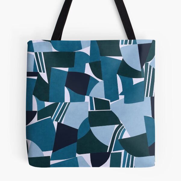 Item preview, Blue Teal Abstract Geometric Pattern designed and sold by imaniko.