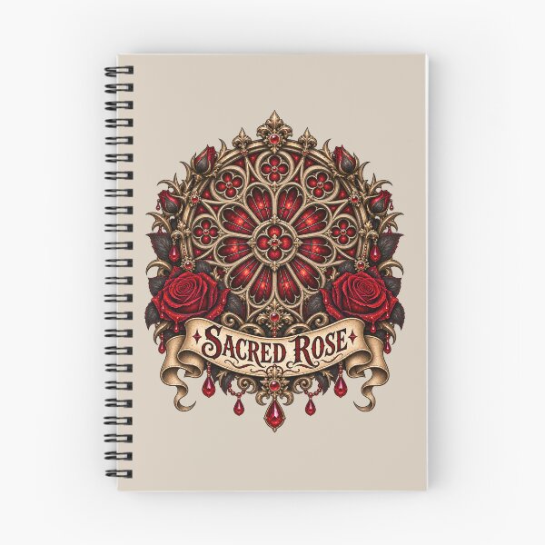 Item preview, Sacred Rose Gothic Cathedral Window Dark Floral Design designed and sold by MetaModel Editions.