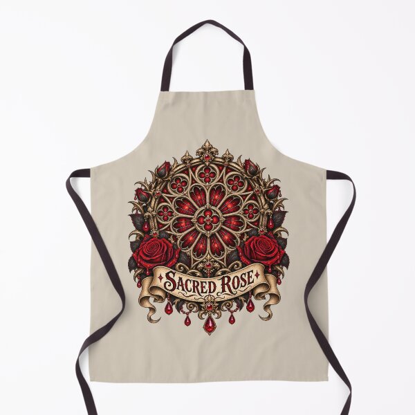 Item preview, Sacred Rose Gothic Cathedral Window Dark Floral Design designed and sold by MetaModel Editions.