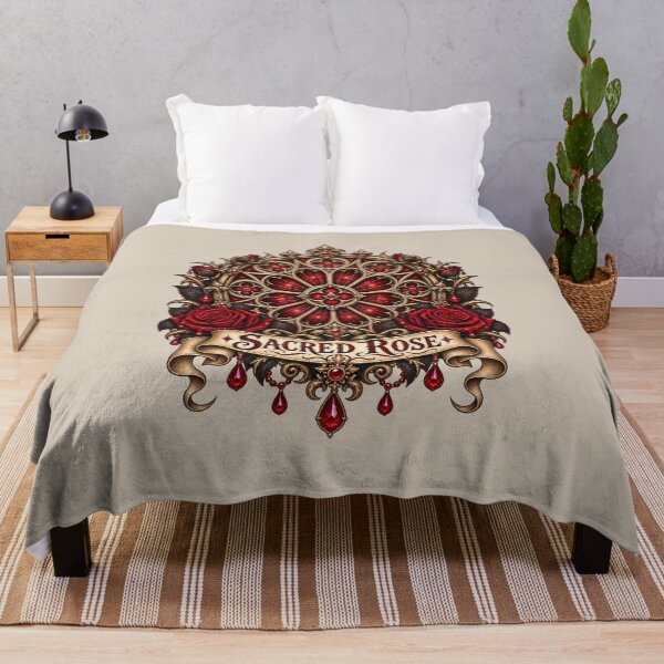Item preview, Sacred Rose Gothic Cathedral Window Dark Floral Design designed and sold by MetaModel Editions.