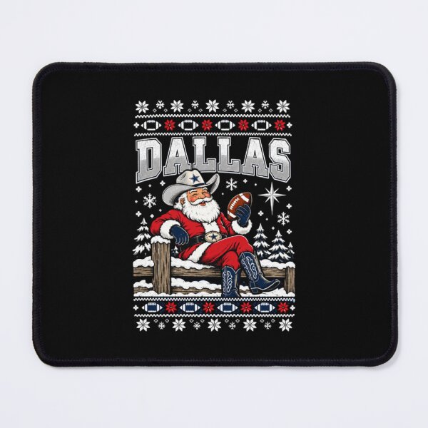 Item preview, Dallas Football Christmas, Ugly Xmas Graphic, Cowboy Santa Sports designed and sold by milmckayStudio.