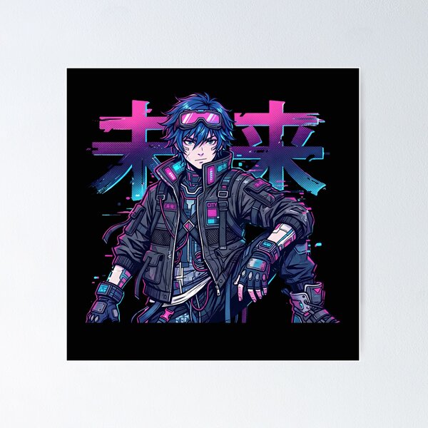 Item preview, Cyberpunk Future - Anime Streetwear Hero designed and sold by Artsyowlscrafts.
