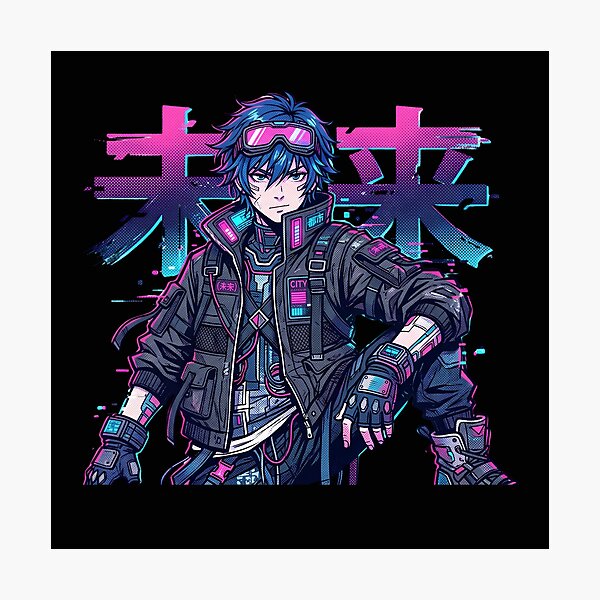 Item preview, Cyberpunk Future - Anime Streetwear Hero designed and sold by Artsyowlscrafts.