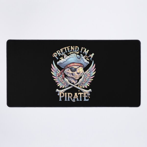 Item preview, Pretend I'm A Pirate Cat Skull Wings Crossbones Design designed and sold by Retro Whiskers.
