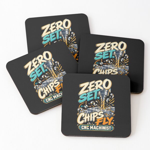 Item preview, Zero Set Chips Fly CNC Machinist designed and sold by MOTIFOLK.