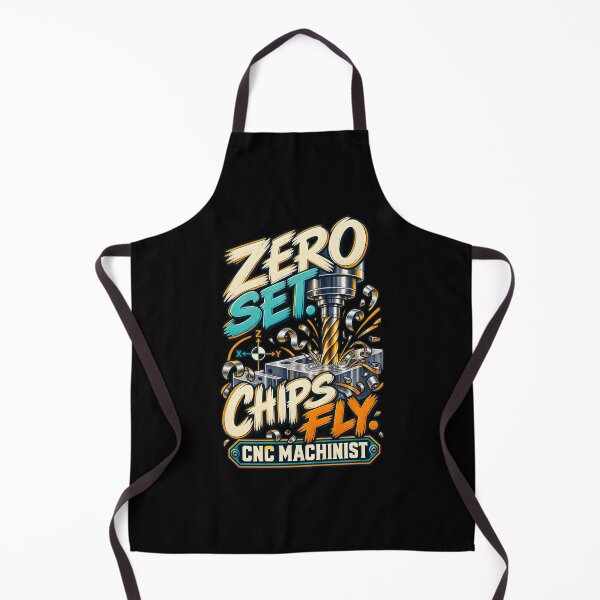 Item preview, Zero Set Chips Fly CNC Machinist designed and sold by MOTIFOLK.