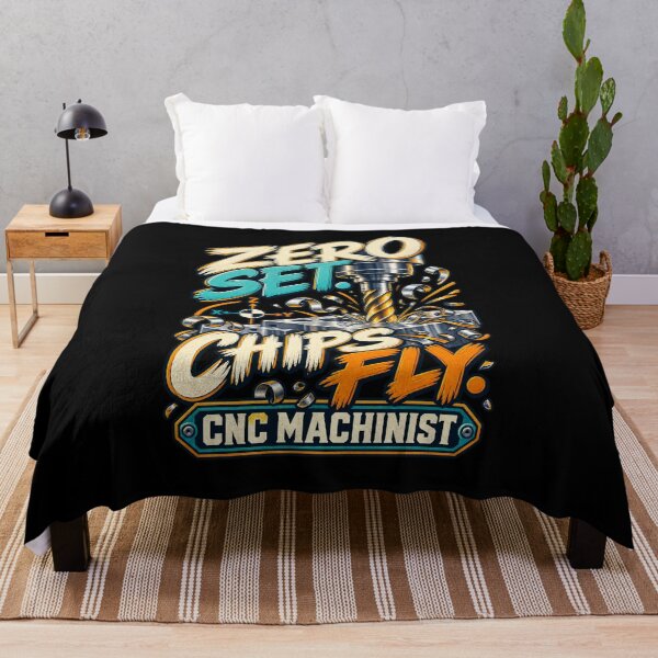 Item preview, Zero Set Chips Fly CNC Machinist designed and sold by MOTIFOLK.