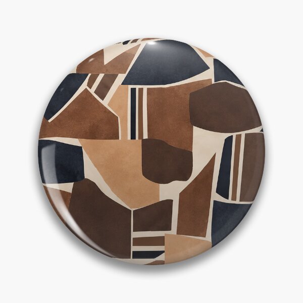 Item preview, Brown Navy Abstract Geometric Pattern designed and sold by imaniko.