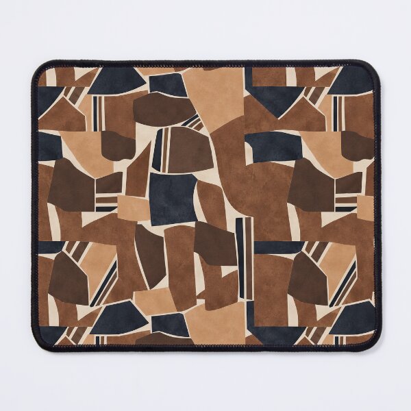 Item preview, Brown Navy Abstract Geometric Pattern designed and sold by imaniko.