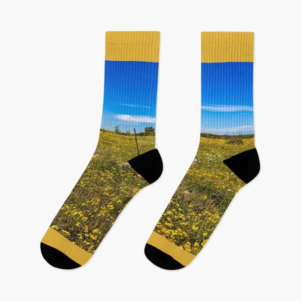 Item preview, Fields of yellow wildflowers decor designed and sold by Coastal Wearable Art & Home Decor.