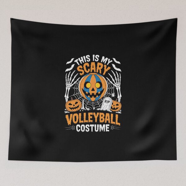 Item preview, This Is My Scary Volleyball Costume – Halloween Volleyball Pumpkin Art designed and sold by jkrphoto.