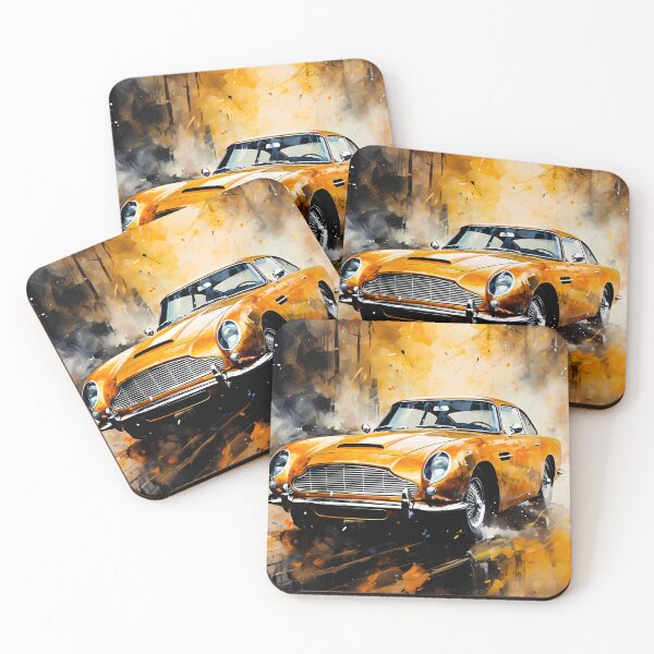 Item preview, Golden Classic Grand Tourer Autumn Watercolor Art designed and sold by RevUpDesign.