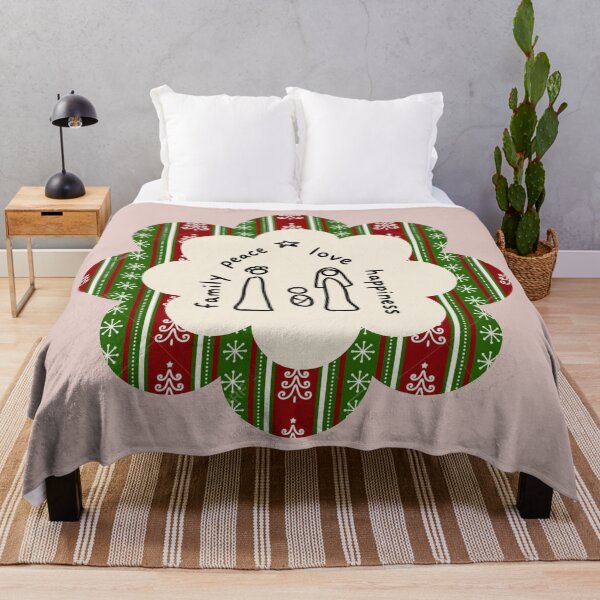 Item preview, Cozy Holiday Family Illustration with Festive Words and Sweater Design designed and sold by Liberarteprint.