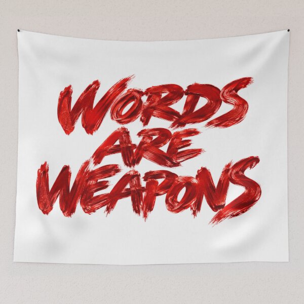Item preview, Words Are Weapons - Brush Typograph  designed and sold by YOFANTZ!.