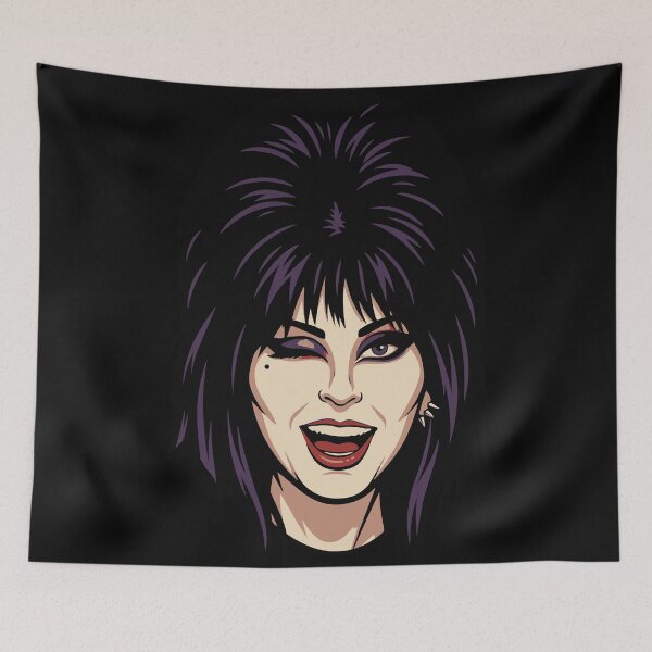Item preview, Elvira Mistress of the Dark Vector Portrait – Spooky Vintage Horror Queen designed and sold by Wolagno.