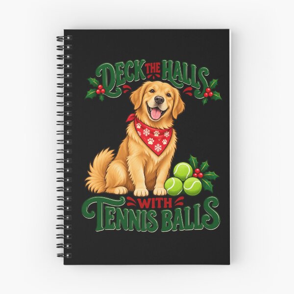 Item preview, Deck The Halls With Tennis Balls - Golden Retriever designed and sold by Good Mood Foundry.