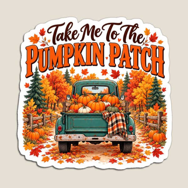 Item preview, Take Me To The Pumpkin Patch Vintage Fall Truck Autumn Harvest Design designed and sold by Sanika arts .