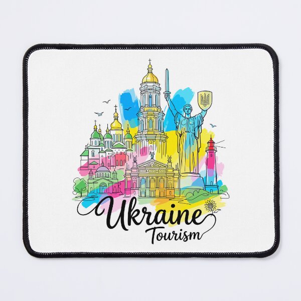 Item preview, Ukraine Kyiv Tourism Colorful Illustration designed and sold by EdwinkOne.