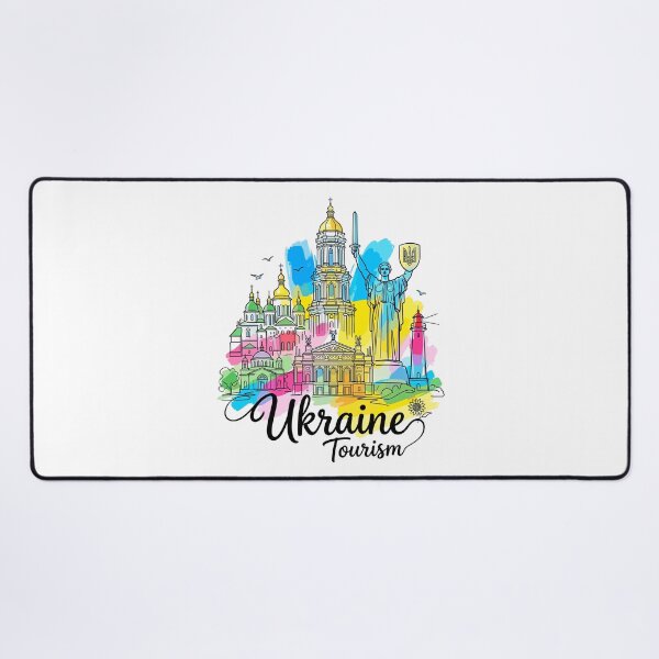 Artikelvorschau, Ukraine Kiew Tourismus – Bunte Illustration entworfen und verkauft von EdwinkOne.