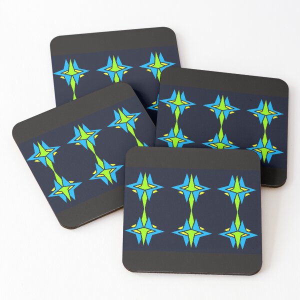 Item preview, Neon Cyberpunk Star Pattern - Electric Lime and Turquoise designed and sold by Laremsaart.