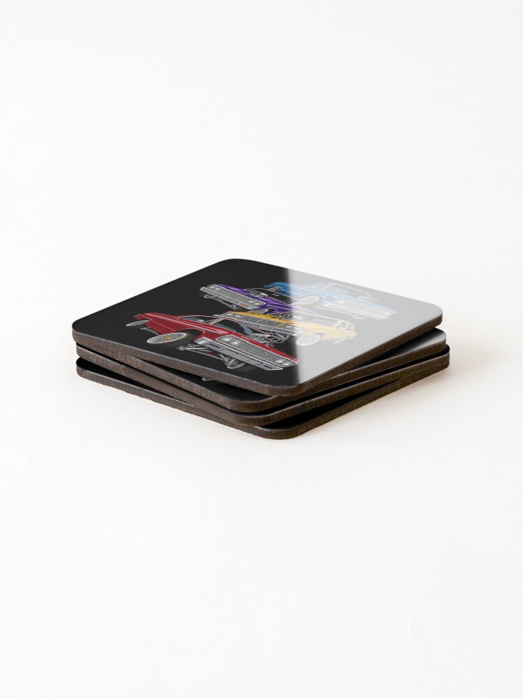 Thumbnail 4 of 5, Coasters (Set of 4), V8 Low Rider designed and sold by DrawingAndText.