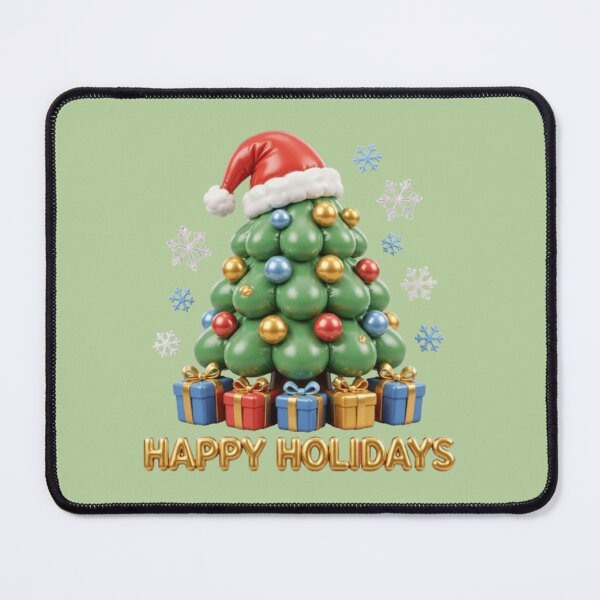 Item preview, Happy Holidays Balloon Christmas Tree with Gifts & Snowflakes Festive Holiday Design designed and sold by Zoolita Store.