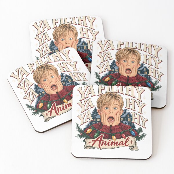 Item preview, Ya Filthy Animal Funny Christmas Retro Movie Art designed and sold by LandFinStudio.