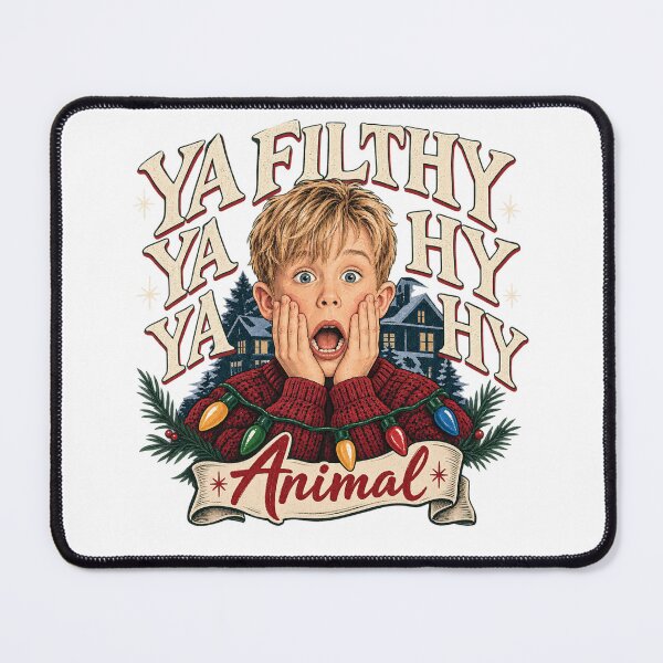 Item preview, Ya Filthy Animal Funny Christmas Retro Movie Art designed and sold by LandFinStudio.