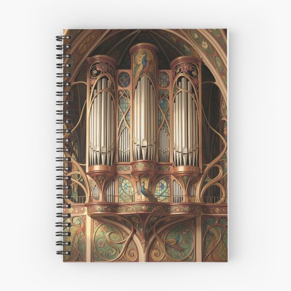 Item preview, Art Nouveau Grand Pipe Organ with Peacock Details designed and sold by pinkal.