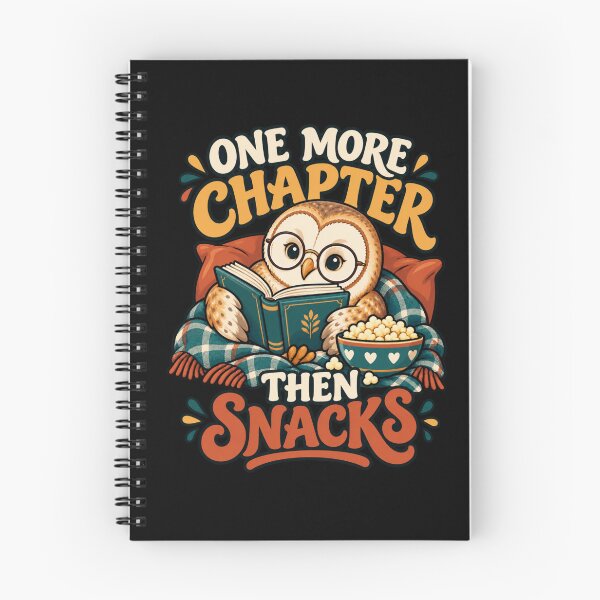 Item preview, One More Chapter Then Snacks - Reading Owl designed and sold by Good Mood Foundry.