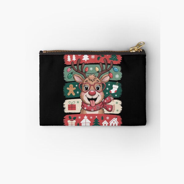 Item preview, Cute Christmas Reindeer – Funny Holiday Deer Heart Glasses Art designed and sold by jkrphoto.