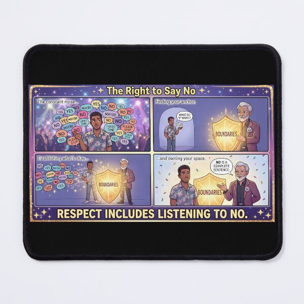 Item preview, The right to say no – respect means accepting boundaries. designed and sold by Mianku | Für das Leben.