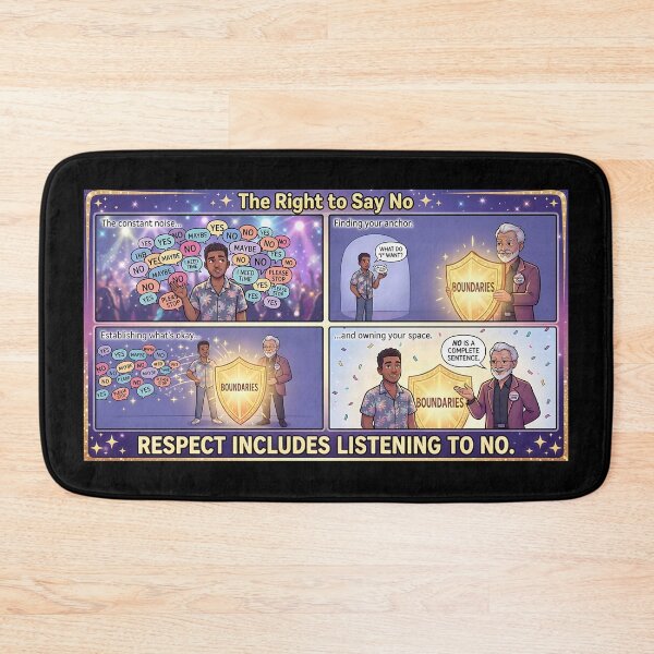 Item preview, The right to say no – respect means accepting boundaries. designed and sold by Mianku | Für das Leben.