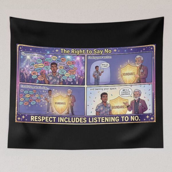 Item preview, The right to say no – respect means accepting boundaries. designed and sold by Mianku | Für das Leben.