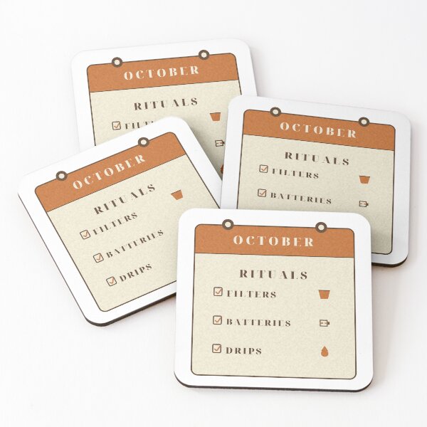 Item preview, October Rituals Filters Batteries Drips Fall Checklist Badge designed and sold by thestevebro.