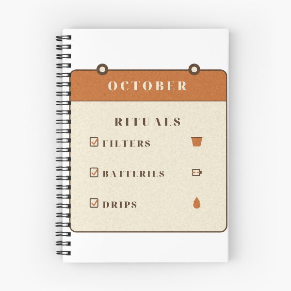 Item preview, October Rituals Filters Batteries Drips Fall Checklist Badge designed and sold by thestevebro.