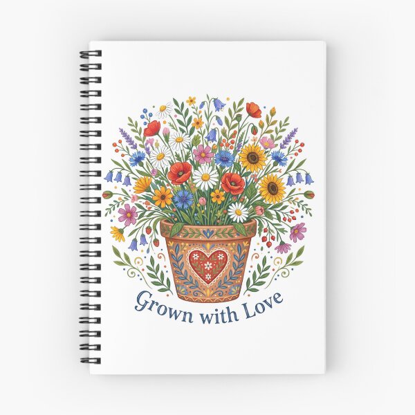 Item preview, Grown With Love Folk Art Flower Pot designed and sold by Sanan Israyilli.