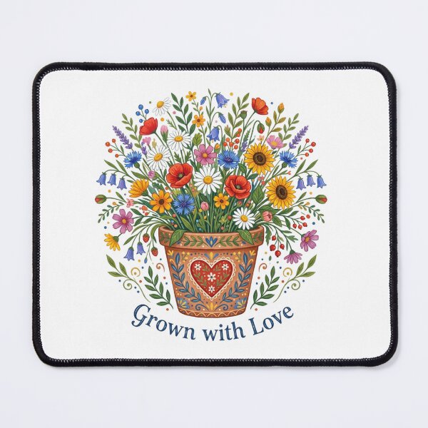 Item preview, Grown With Love Folk Art Flower Pot designed and sold by Sanan Israyilli.