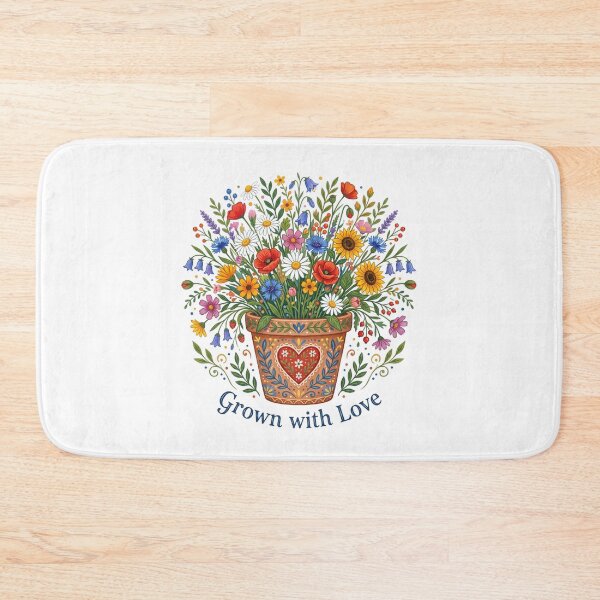 Item preview, Grown With Love Folk Art Flower Pot designed and sold by Sanan Israyilli.