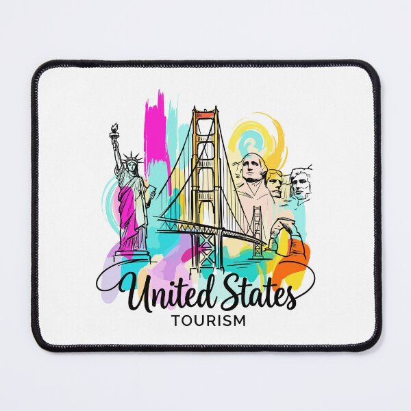 Item preview, United States Tourism Colorful Illustration designed and sold by EdwinkOne.