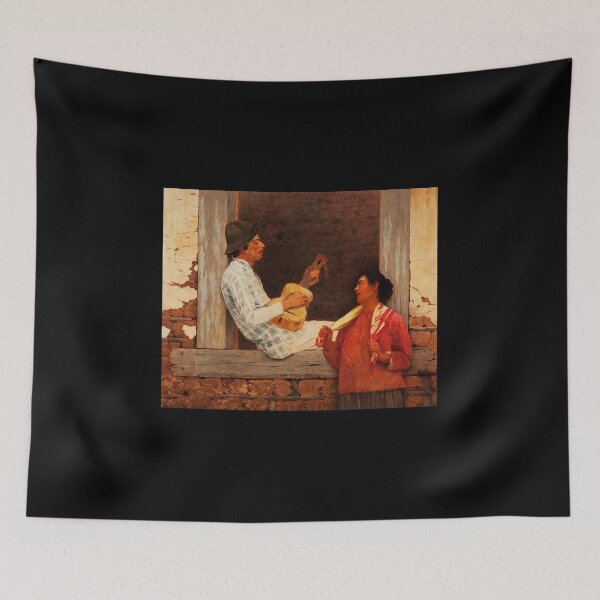 Item preview, Caipira Cutting Tobacco Painting art brazil designed and sold by DanniJordan.