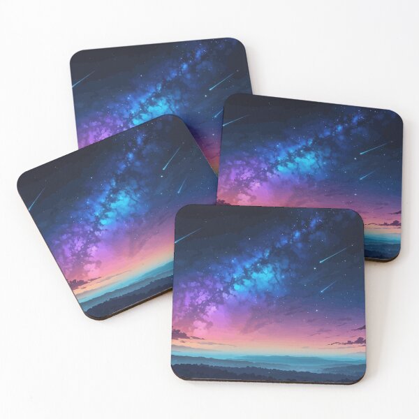 Item preview, Sunset Cloudscape Meets Purple Starry Galaxy designed and sold by Weedezy.