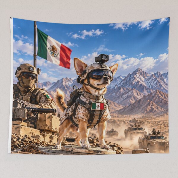 Item preview, Mexican Tactical Chihuahua – Military K9 Desert Tank Patrol designed and sold by Redcon-fantasy.