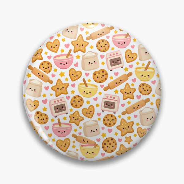 Item preview, Kawaii Cookie Baking Friends Cute Seamless Pattern Print designed and sold by Inkworksbyshery.